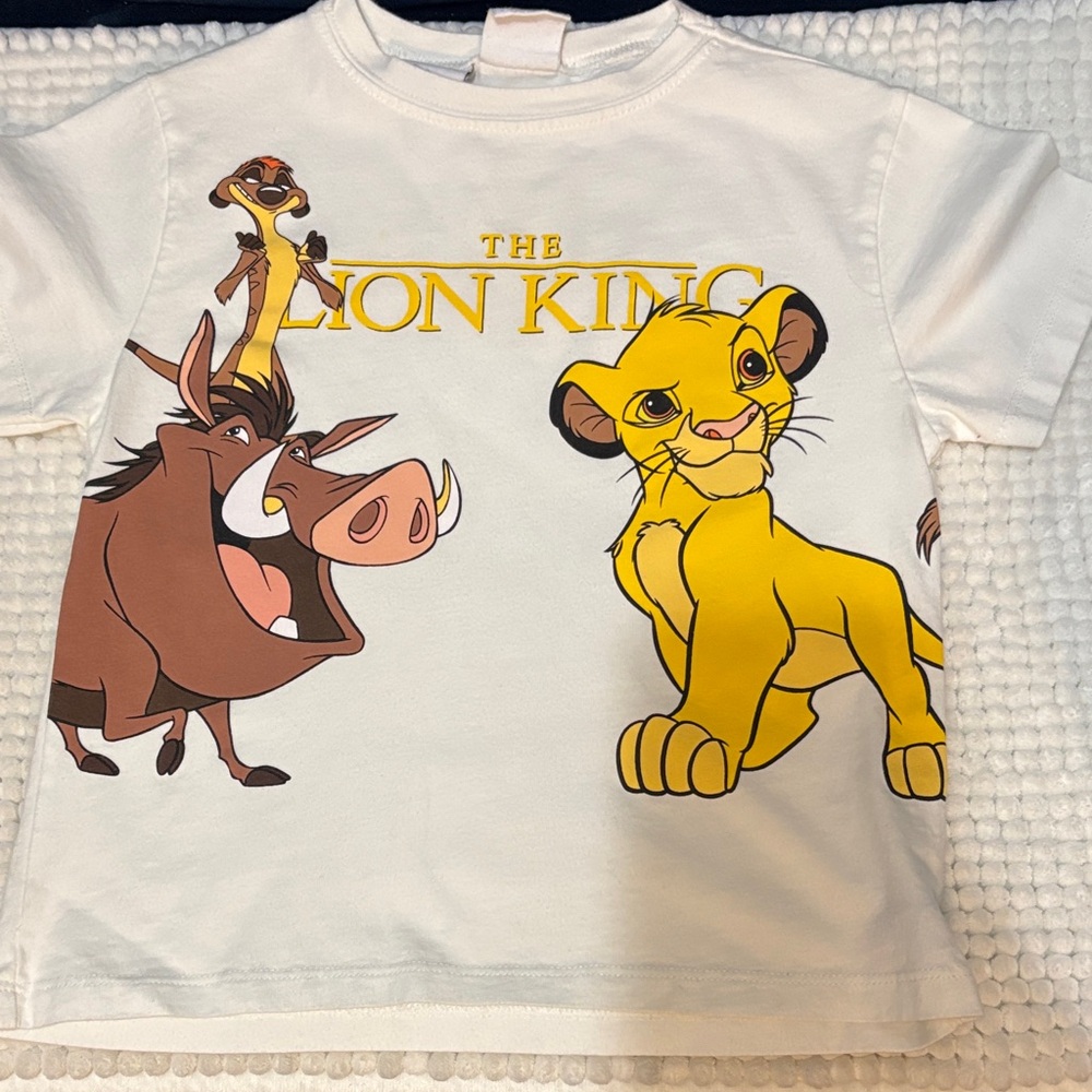 Disney The Lion King Kids T-Shirt - White and Yellow